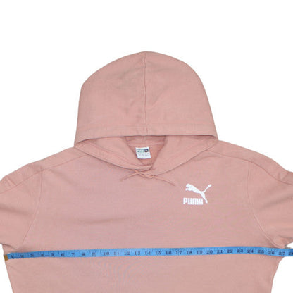 Womens UK Size L PUMA Pink Pullover Hoodie
