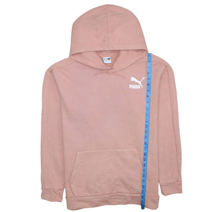 Womens UK Size L PUMA Pink Pullover Hoodie