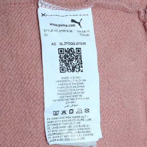 Womens UK Size L PUMA Pink Pullover Hoodie