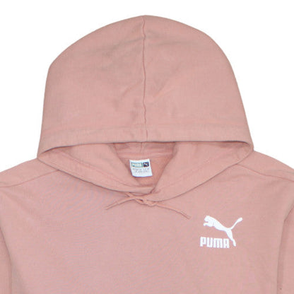 Womens UK Size L PUMA Pink Pullover Hoodie
