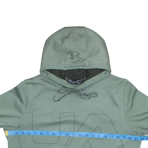 Mens UK Size M Under armour Green Pullover Hoodie