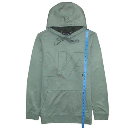 Mens UK Size M Under armour Green Pullover Hoodie