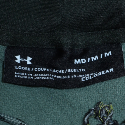 Mens UK Size M Under armour Green Pullover Hoodie