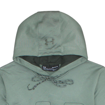 Mens UK Size M Under armour Green Pullover Hoodie