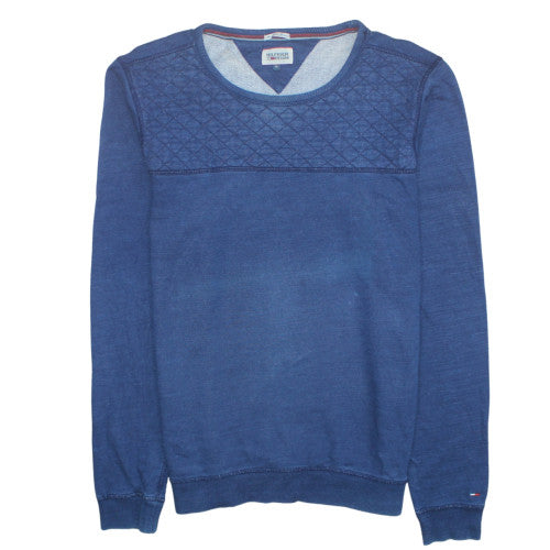 Mens UK Size XL Hilfiger Denim Blue Pullover Sweatshirt