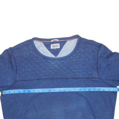 Mens UK Size XL Hilfiger Denim Blue Pullover Sweatshirt