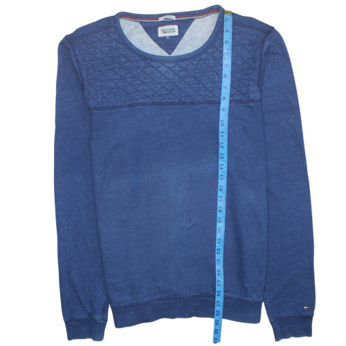 Mens UK Size XL Hilfiger Denim Blue Pullover Sweatshirt