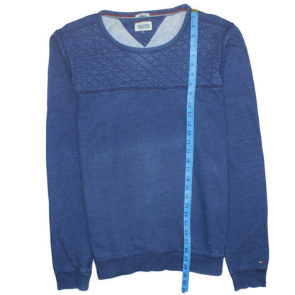 Mens UK Size XL Hilfiger Denim Blue Pullover Sweatshirt