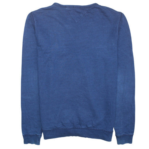 Mens UK Size XL Hilfiger Denim Blue Pullover Sweatshirt