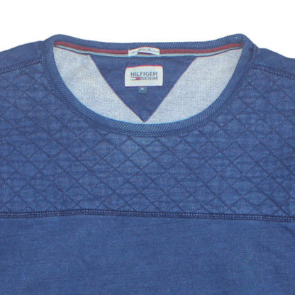 Mens UK Size XL Hilfiger Denim Blue Pullover Sweatshirt