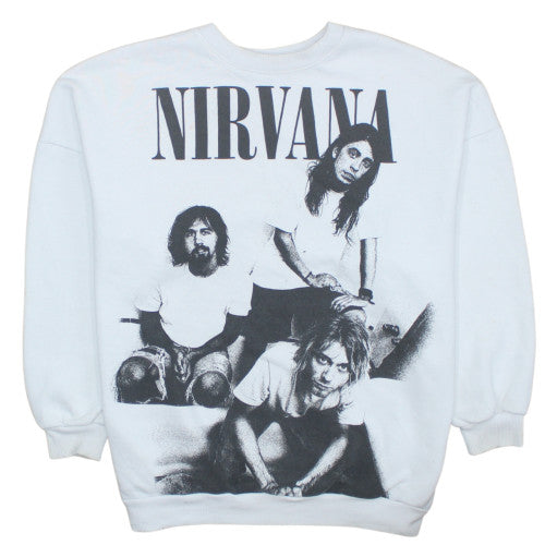 Womens UK Size S Bershka White Pullover Sweatshirt