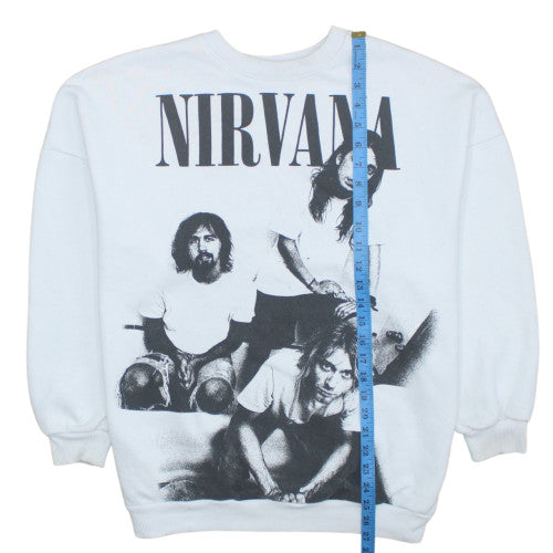 Womens UK Size S Bershka White Pullover Sweatshirt