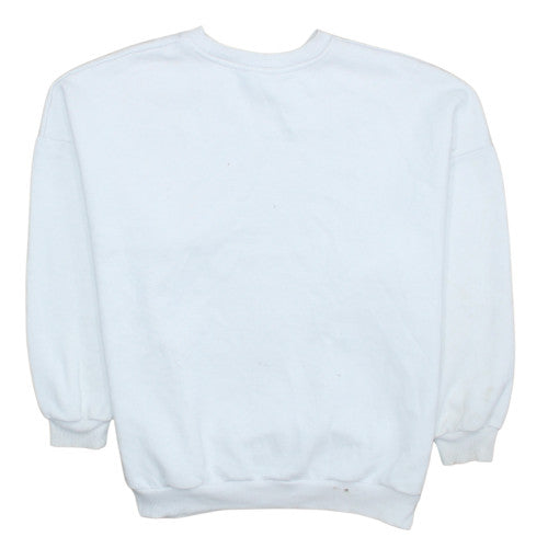 Womens UK Size S Bershka White Pullover Sweatshirt