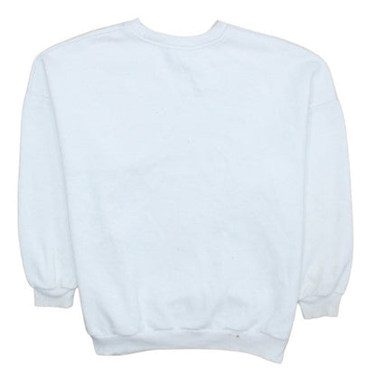Womens UK Size S Bershka White Pullover Sweatshirt