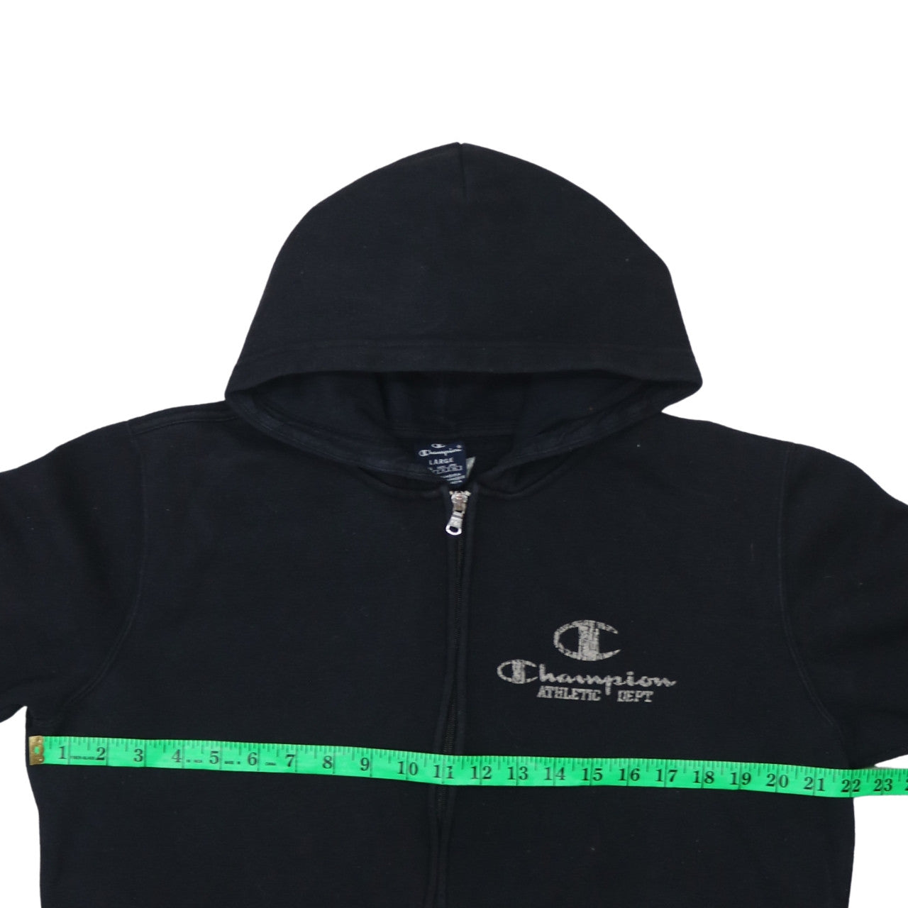 Womens UK Size L Champion Black Full Zip Hoodie