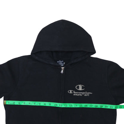 Womens UK Size L Champion Black Full Zip Hoodie