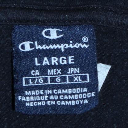 Womens UK Size L Champion Black Full Zip Hoodie
