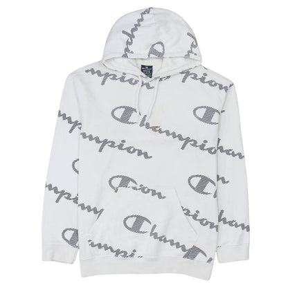 Womens UK Size M Champion White Pullover Hoodie