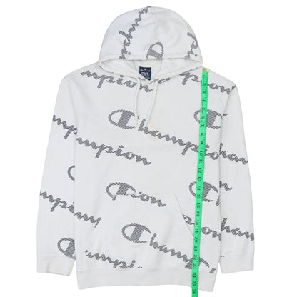 Womens UK Size M Champion White Pullover Hoodie
