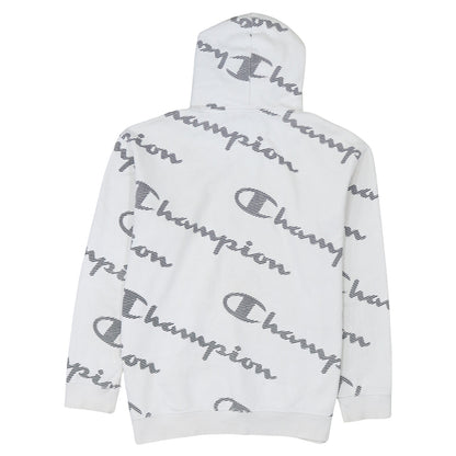 Womens UK Size M Champion White Pullover Hoodie