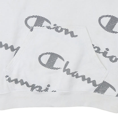 Womens UK Size M Champion White Pullover Hoodie