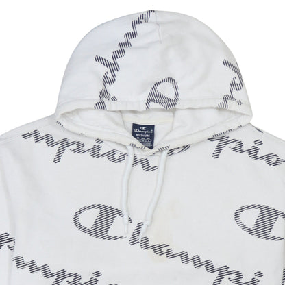 Womens UK Size M Champion White Pullover Hoodie