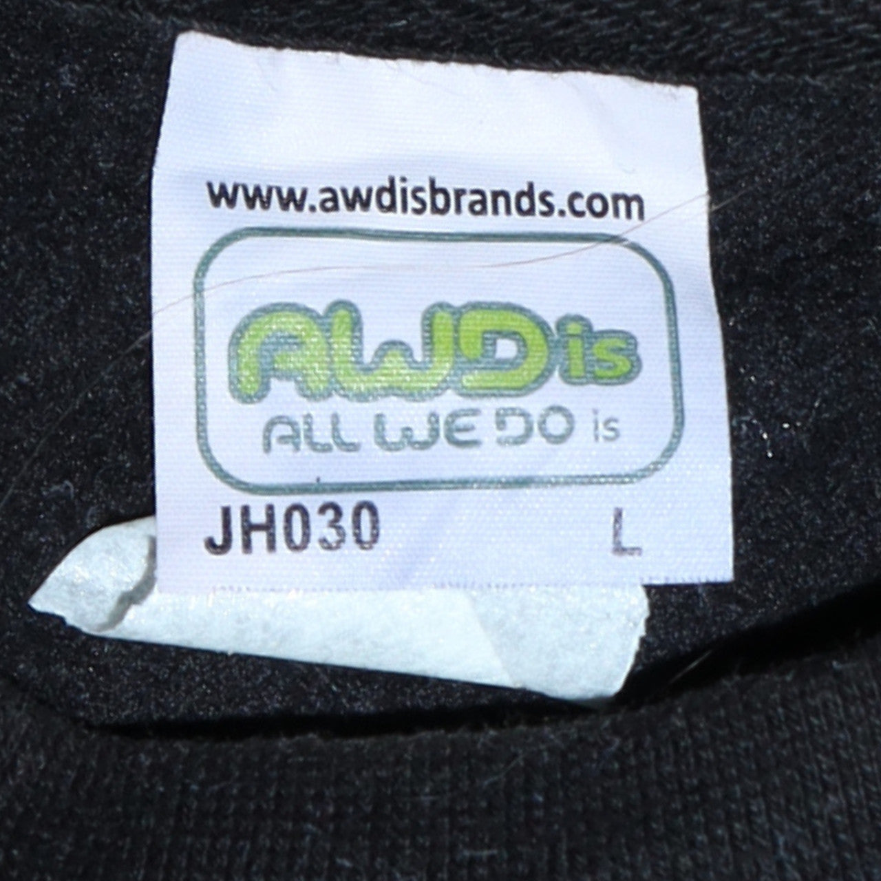 Mens UK Size L Awdis Black Pullover Sweatshirt