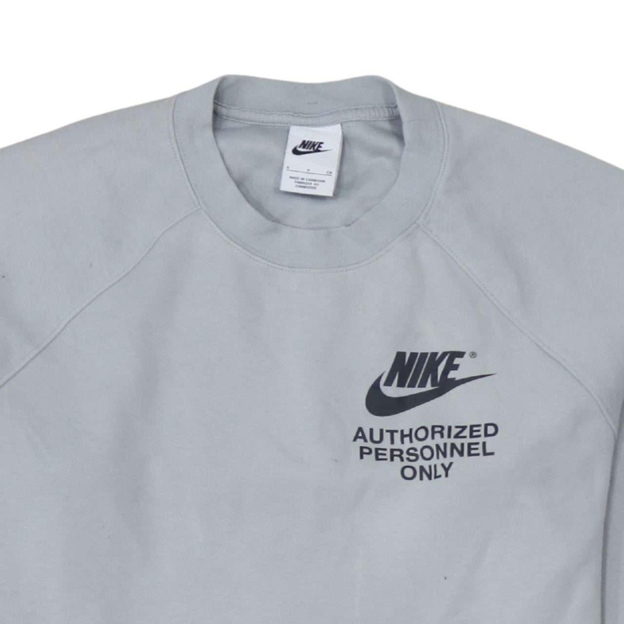 Womens UK Size M Nike Grey Pullover Sweatshirt