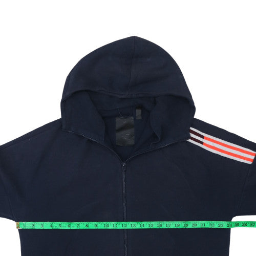 Mens UK Size M adidas Blue Full Zip Hoodie