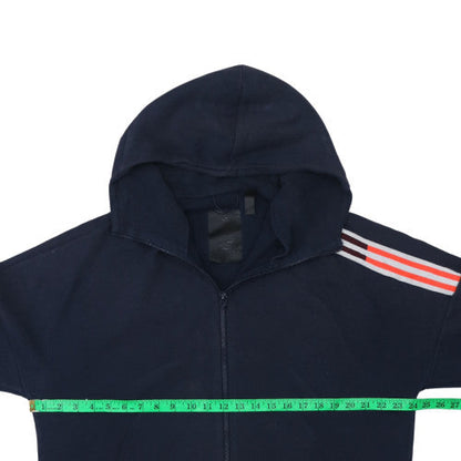 Mens UK Size M adidas Blue Full Zip Hoodie