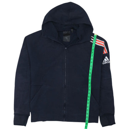 Mens UK Size M adidas Blue Full Zip Hoodie
