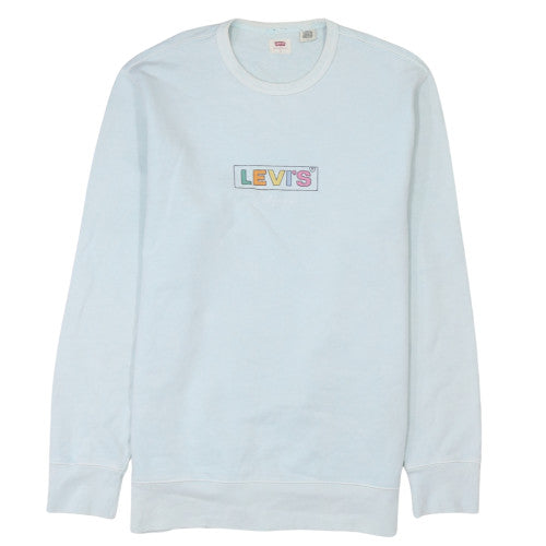 Mens UK Size L Levi's Blue Pullover Sweatshirt