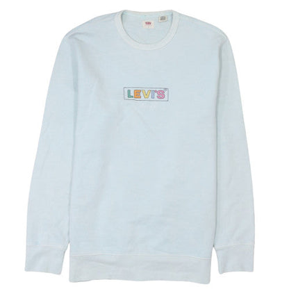 Mens UK Size L Levi's Blue Pullover Sweatshirt