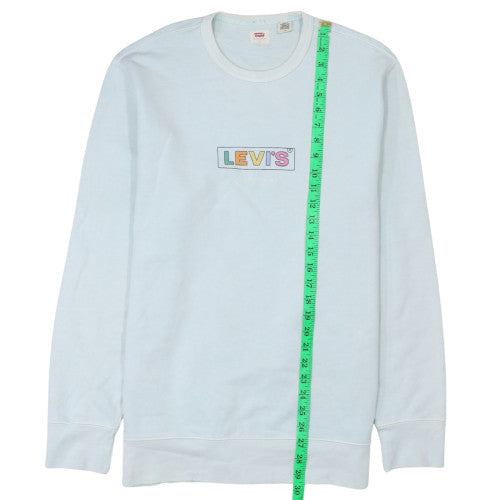 Mens UK Size L Levi's Blue Pullover Sweatshirt