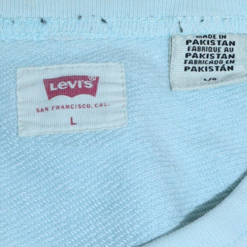 Mens UK Size L Levi's Blue Pullover Sweatshirt