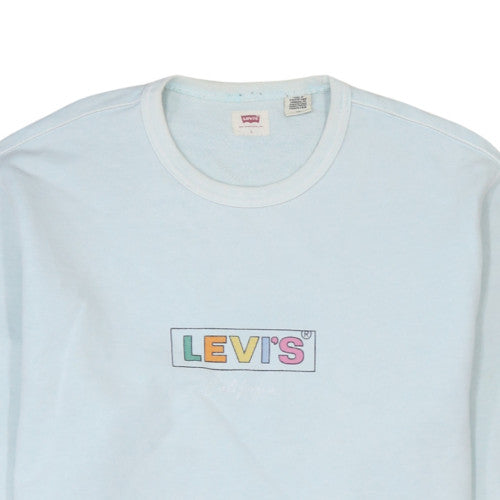 Mens UK Size L Levi's Blue Pullover Sweatshirt