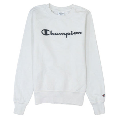 Womens UK Size S Champion White Pullover Sweatshirt