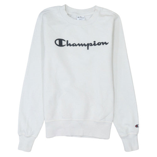 Womens UK Size S Champion White Pullover Sweatshirt