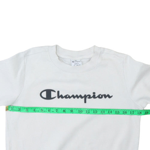 Womens UK Size S Champion White Pullover Sweatshirt