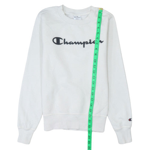 Womens UK Size S Champion White Pullover Sweatshirt