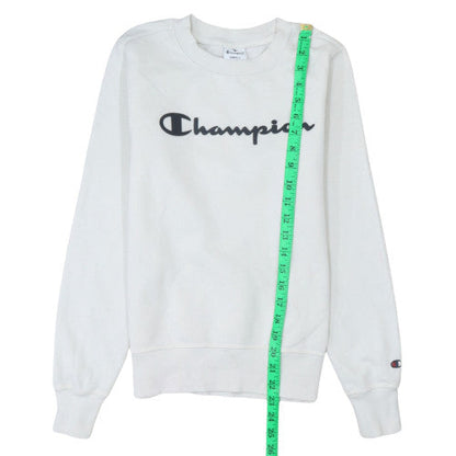Womens UK Size S Champion White Pullover Sweatshirt