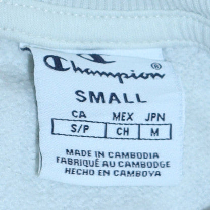 Womens UK Size S Champion White Pullover Sweatshirt
