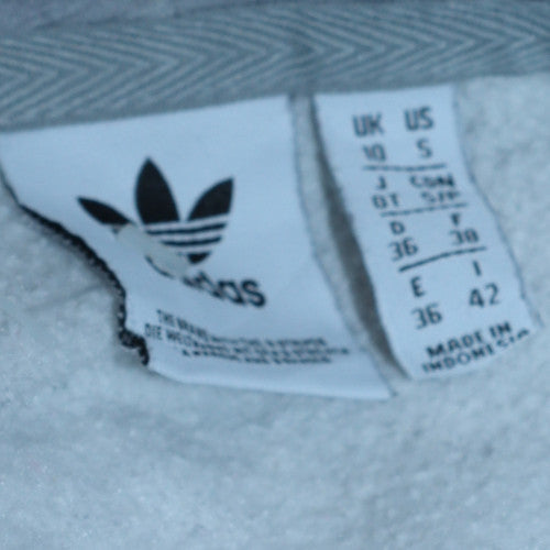Womens UK Size 10 adidas Grey Pullover Hoodie