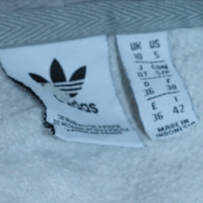 Womens UK Size 10 adidas Grey Pullover Hoodie