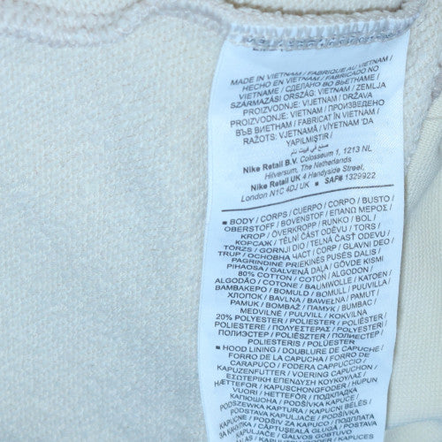 Mens UK Size 2XL Nike Beige Pullover Hoodie