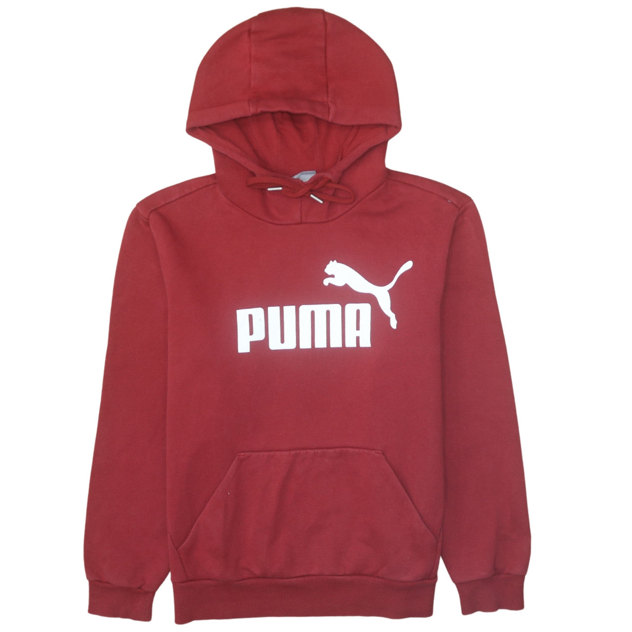 Mens UK Size S PUMA Red Pullover Hoodie