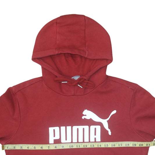 Mens UK Size S PUMA Red Pullover Hoodie