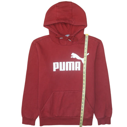 Mens UK Size S PUMA Red Pullover Hoodie