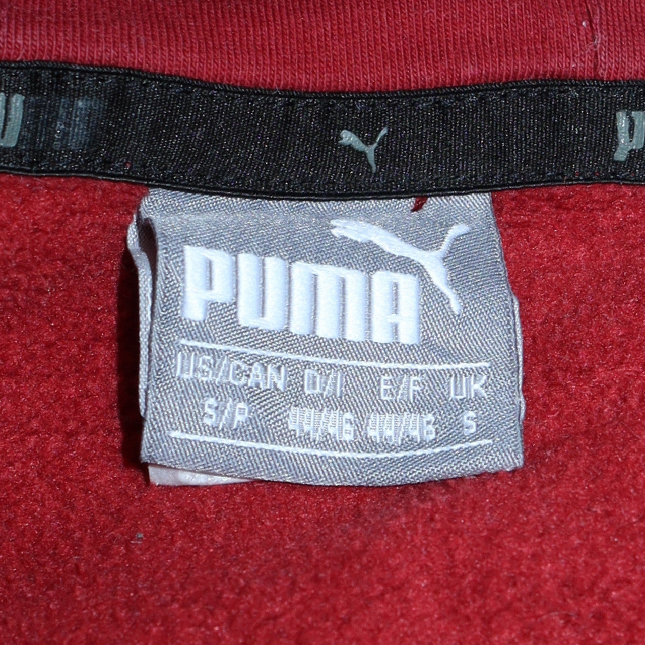 Mens UK Size S PUMA Red Pullover Hoodie
