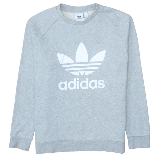 Mens UK Size L adidas Grey Pullover Sweatshirt